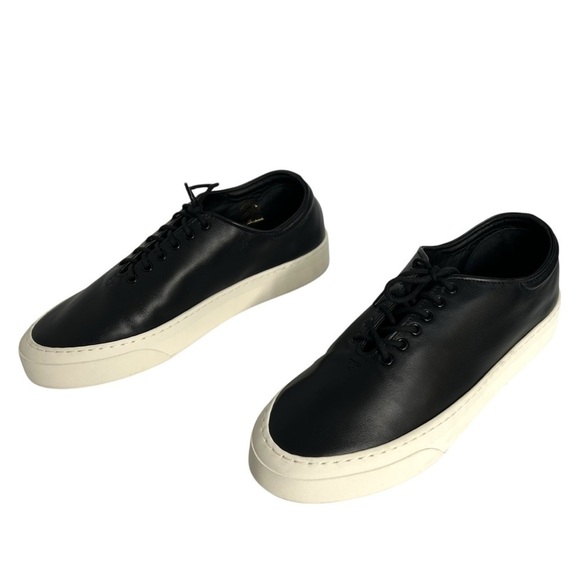 The Row Marie H Lace-Up Sneaker in Leather Black Size 38.5 - Picture 10 of 16
